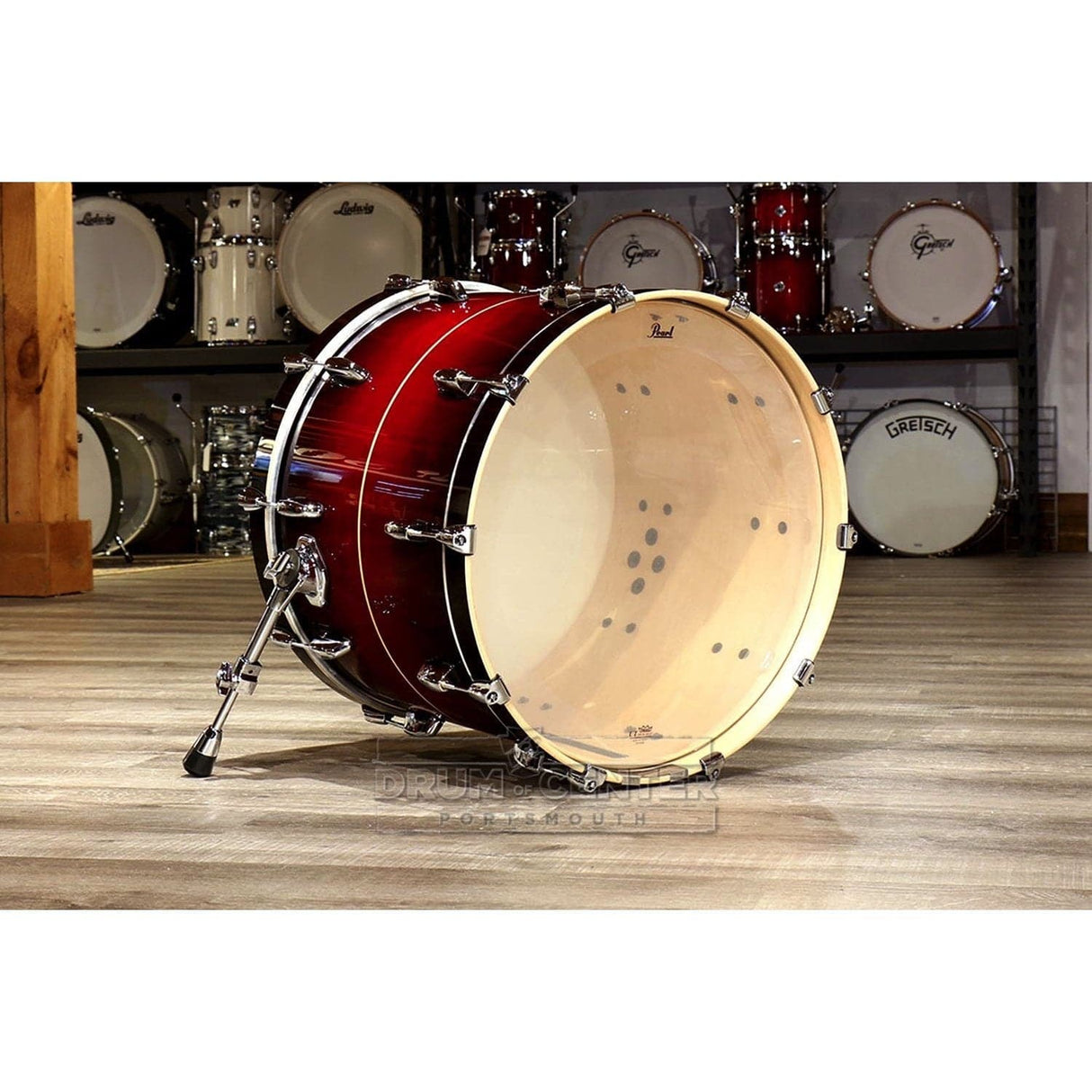 Pearl Masters Maple Complete 20x14 Bass Drum - Natural Banded Redburst