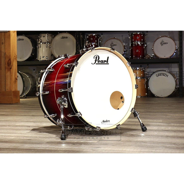 Pearl Masters Maple Complete 24x14 Bass Drum - Natural Banded Redburst