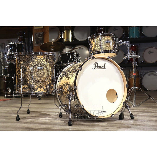 Pearl Masters Maple Complete 3pc Drum Set w/22bd - Cain & Abel