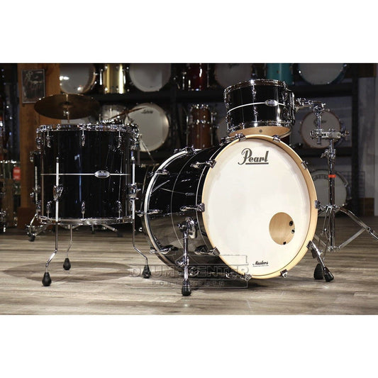 Pearl Masters Maple Complete 3pc Drum Set w/24bd - Quicksilver Black