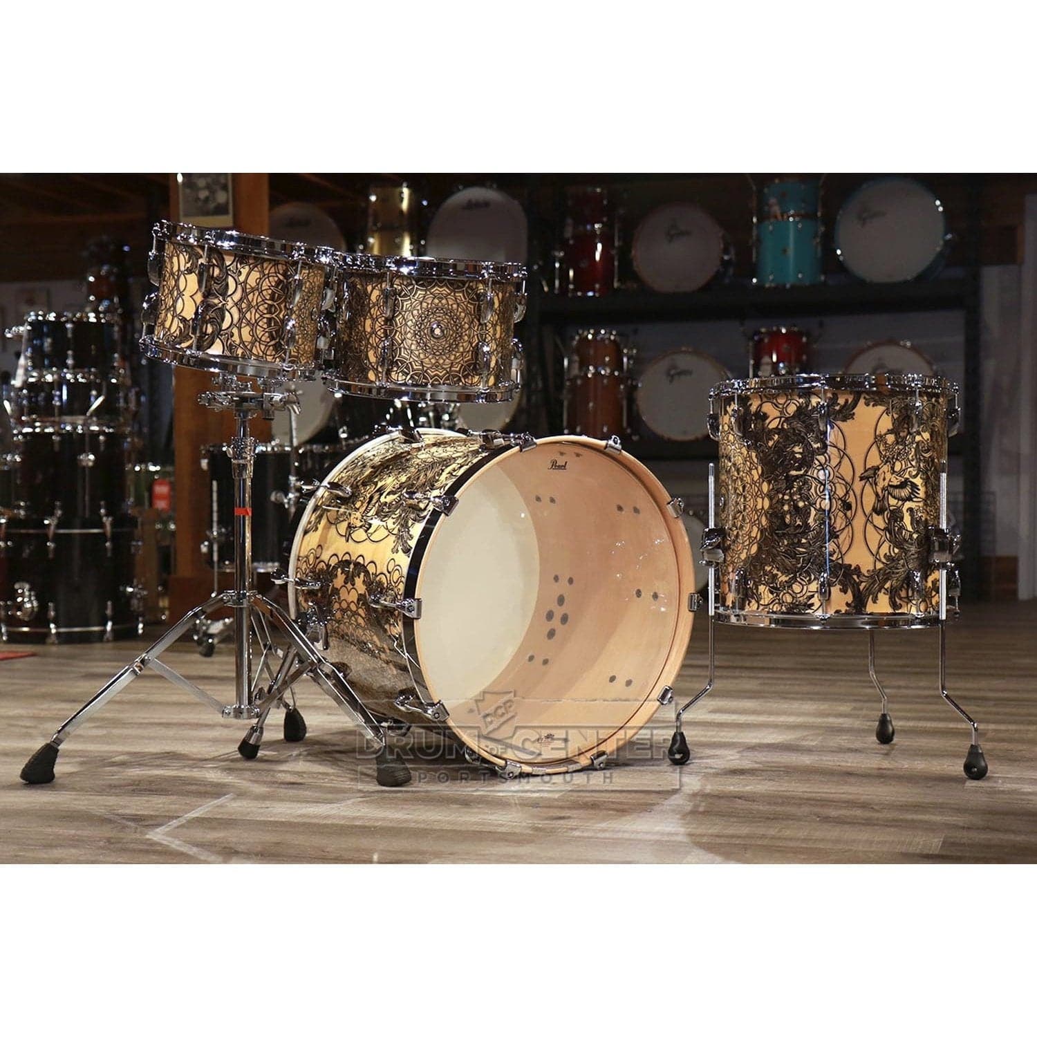 Pearl Masters Maple Complete 4pc Drum Set - Cain & Abel