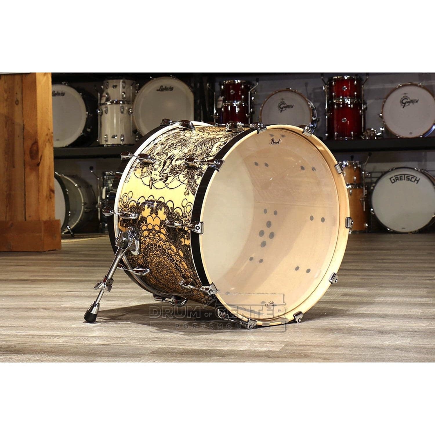 Pearl Masters Maple Complete 22x18 Bass Drum - Cain & Abel