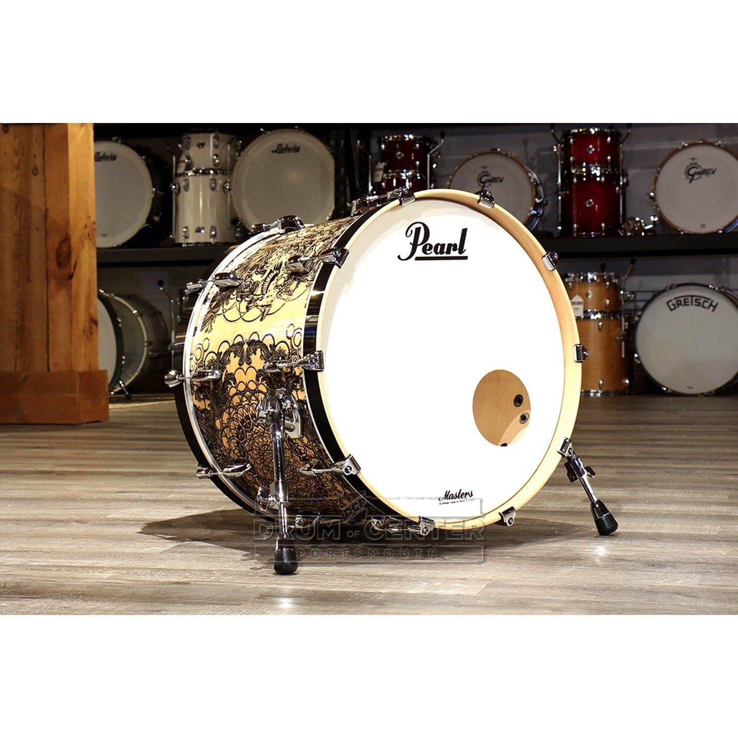 Pearl Masters Maple Complete 22x18 Bass Drum - Cain & Abel