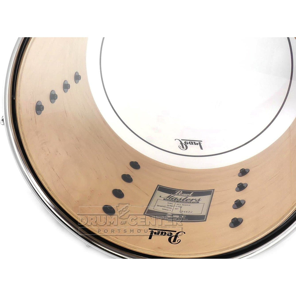 Pearl Masters Maple Complete 12x8 Tom - Natural Banded Redburst