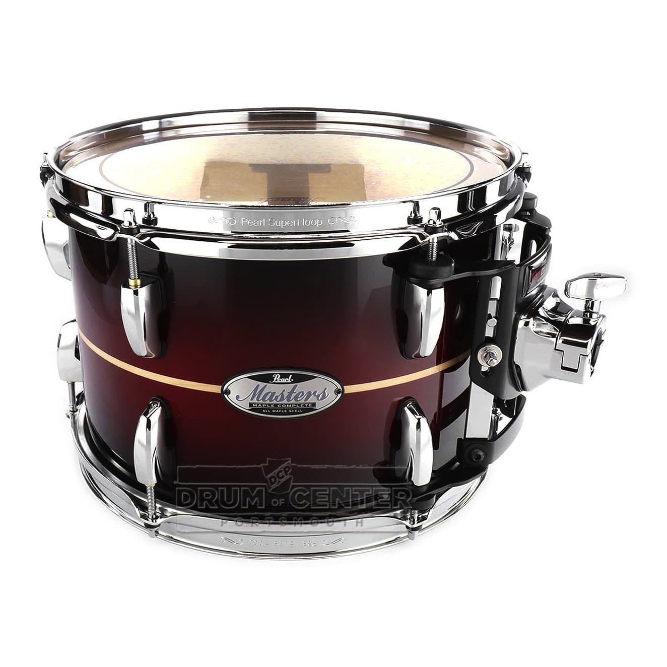 Pearl Masters Maple Complete 12x9 Tom - Natural Banded Redburst