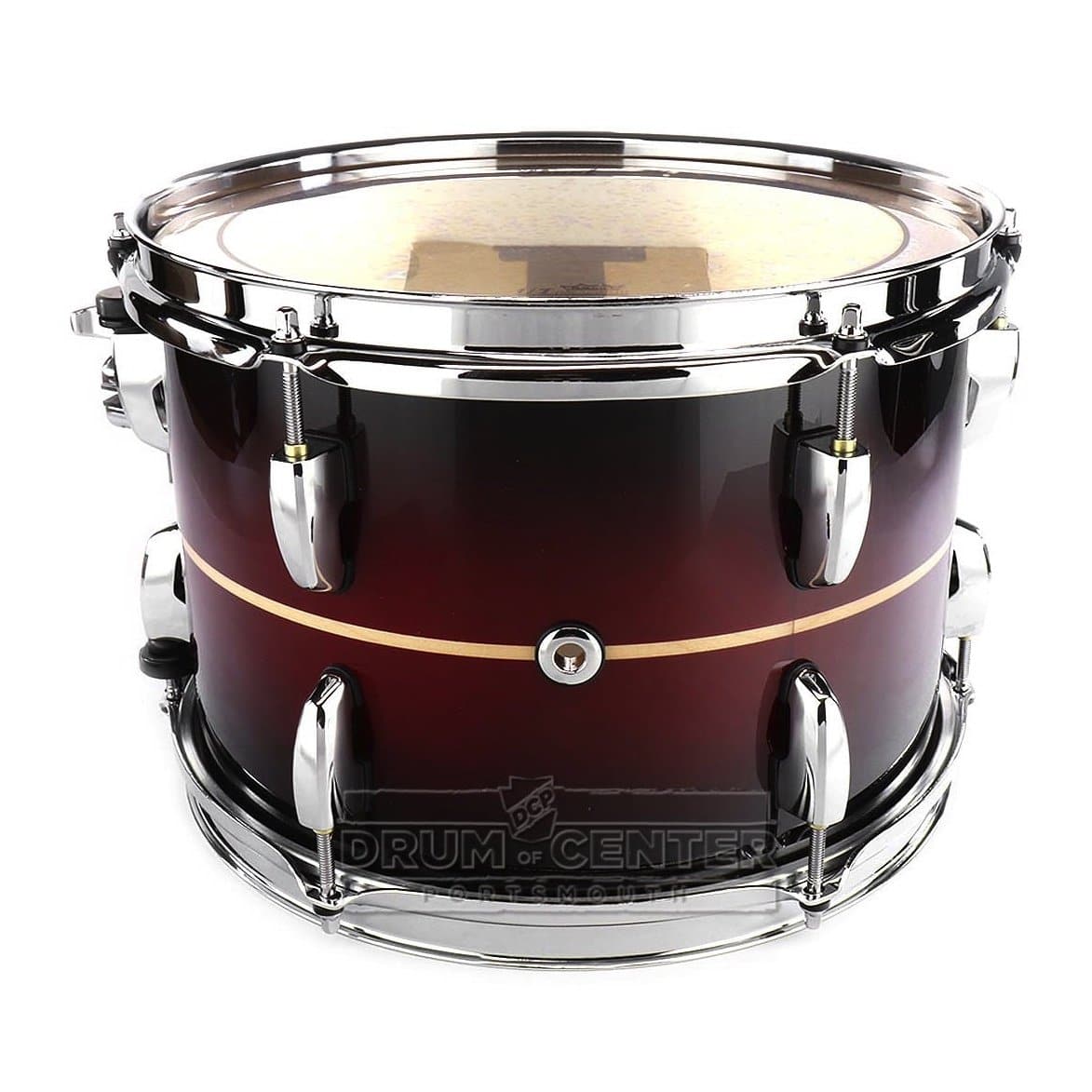 Pearl Masters Maple Complete 12x9 Tom - Natural Banded Redburst