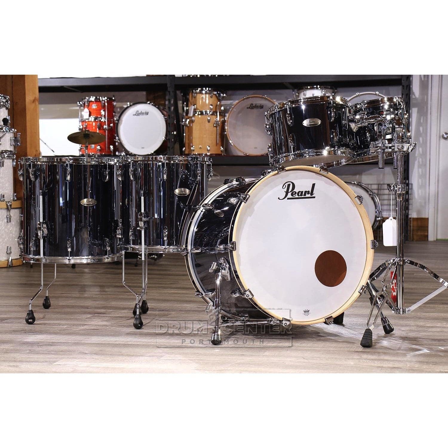 Pearl Session Studio Select 5pc Drum Set Black Mirror Chrome