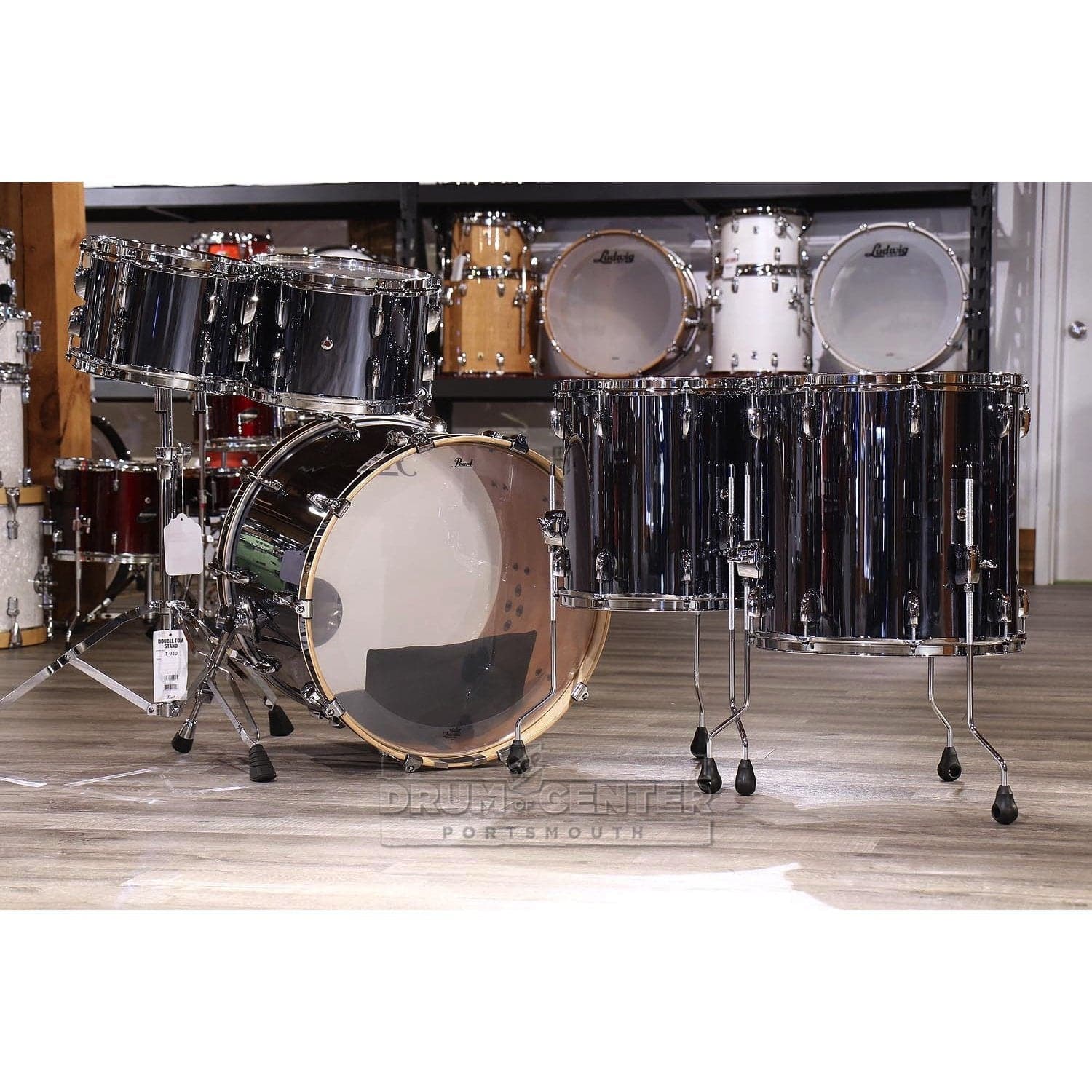 Pearl Session Studio Select 5pc Drum Set Black Mirror Chrome