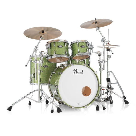 Pearl Masters Maple MM6 4pc Drum Set w/22x18BD w/L-Bracket R2 Mounts Shimmer of Oz