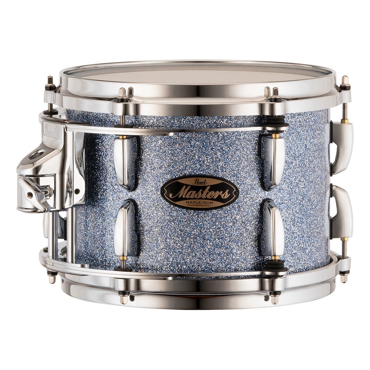 Pearl Masters Maple/Gum Tom 10x7 w/L-Bracket R2 Mount Crystal Rain
