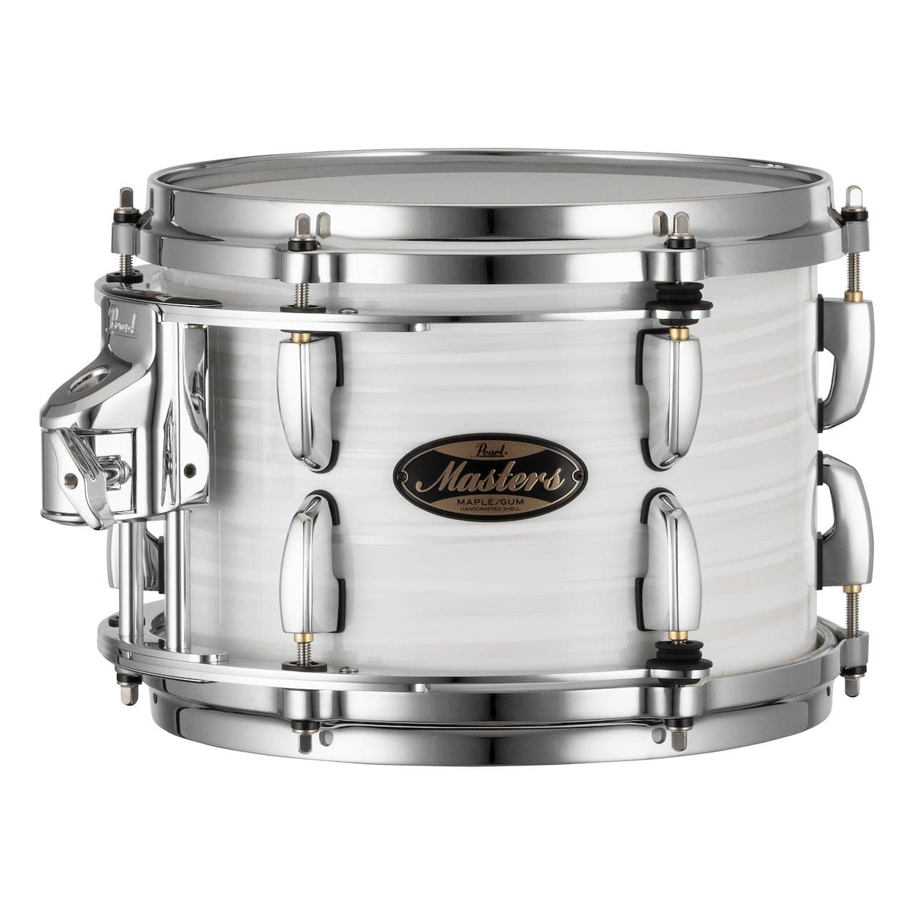 Pearl Masters Maple/Gum Tom 10x7 w/L-Bracket R2 Mount White Ice Swirl