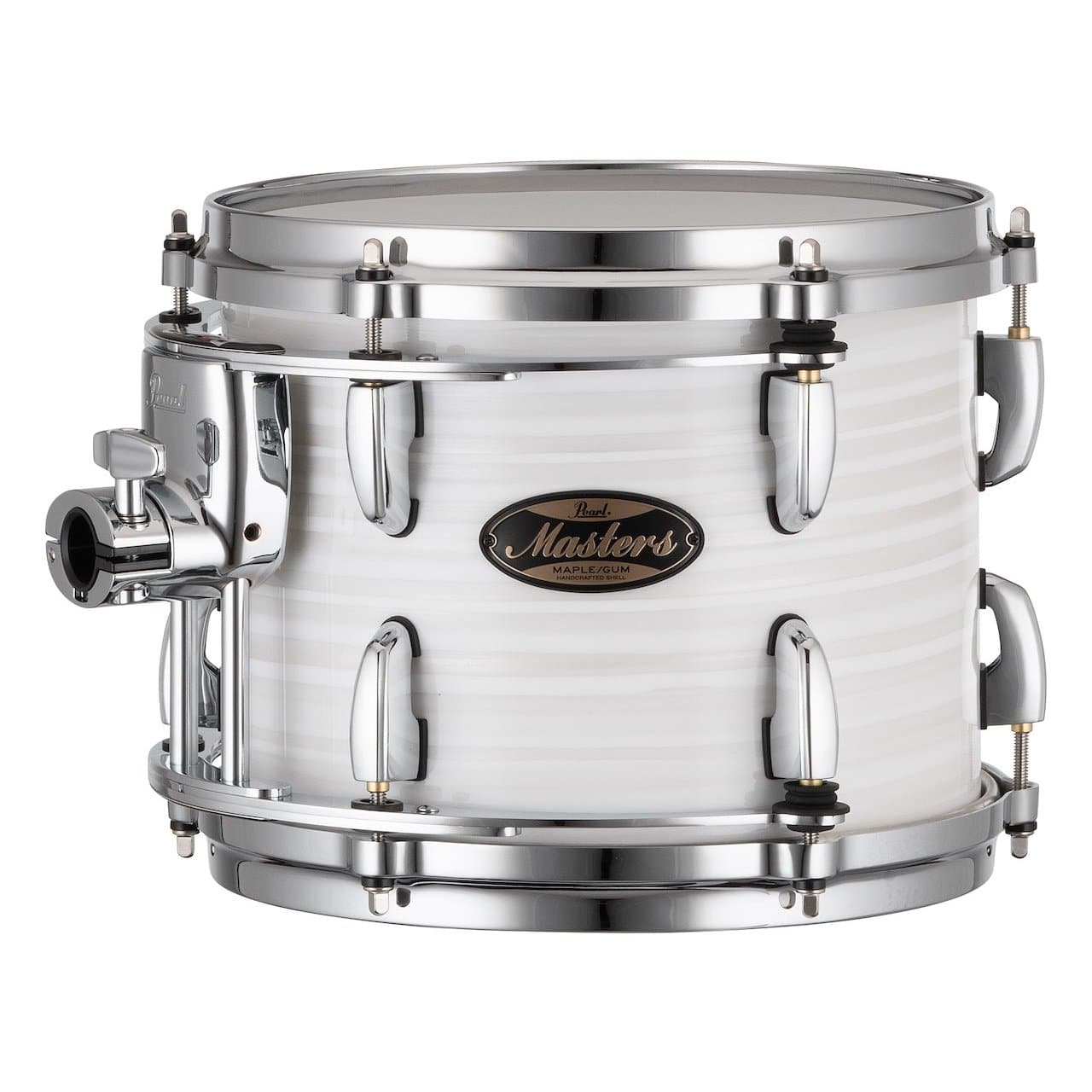 Pearl Masters Maple/Gum Tom 10x8 w/Standard R2 Mount White Ice Swirl