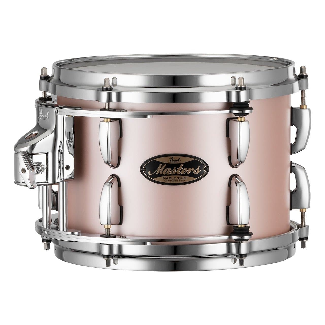 Pearl Masters Maple/Gum Tom 10x7 w/L-Bracket R2 Mount Satin Rose Gold