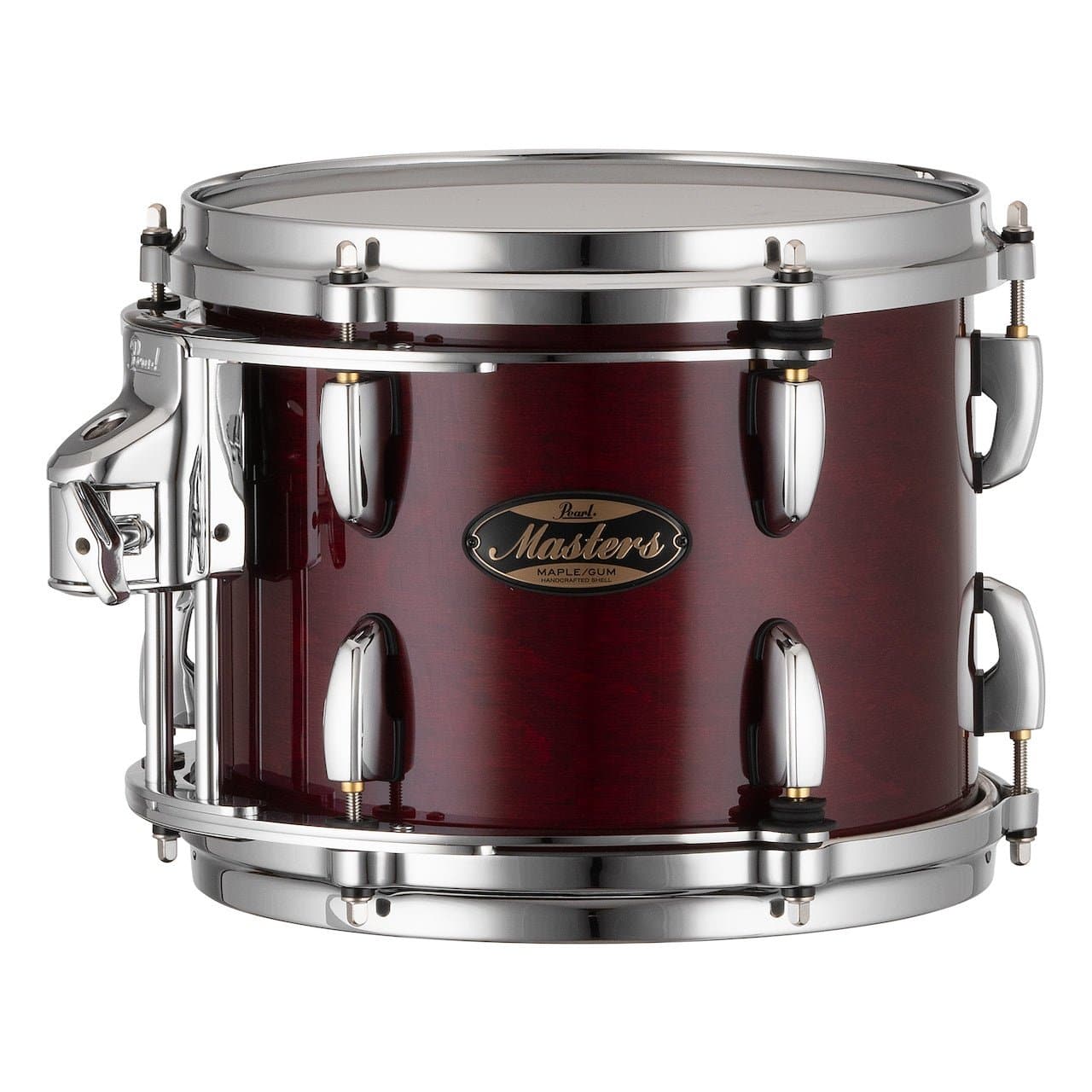 Pearl Masters Maple/Gum Tom 10x8 w/L-Bracket R2 Mount Wine Red