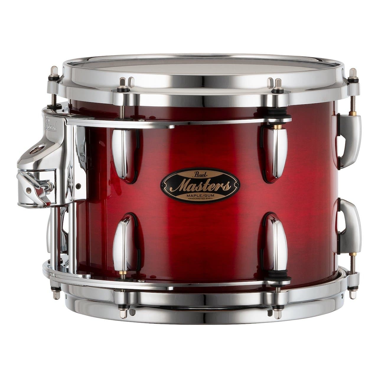 Pearl Masters Maple/Gum Tom 10x8 w/L-Bracket R2 Mount Deep Redburst