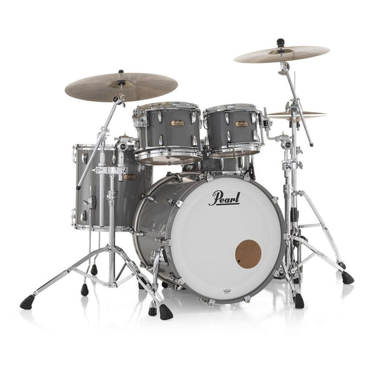Pearl Masters Maple Pure 4pc Drum Set w/22x18BD w/L-Bracket R2 Mounts Putty Gray