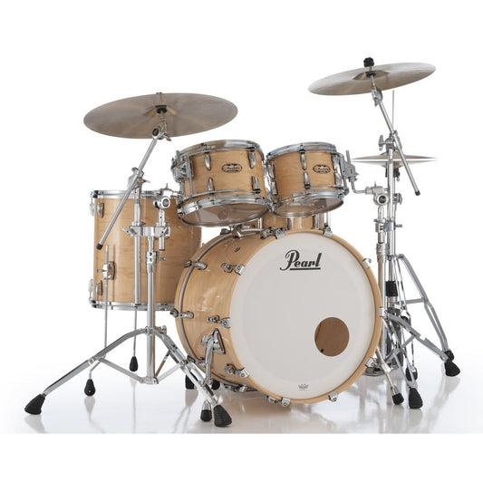 Pearl Masters Maple Pure 4pc Drum Set w/22x16BD w/L-Bracket R2 Mounts Natural Maple