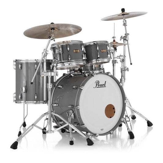Pearl Masters Maple Pure 4pc Drum Set w/22x16BD w/L-Bracket R2 Mounts Putty Gray