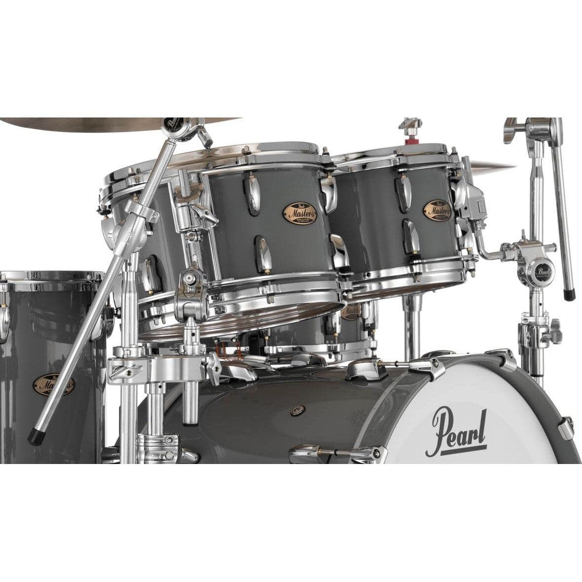 Pearl Masters Maple Pure 4pc Drum Set w/22x16BD w/L-Bracket R2 Mounts Putty Gray