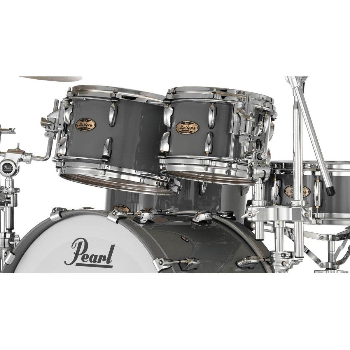 Pearl Masters Maple Pure 4pc Drum Set w/22x16BD w/L-Bracket R2 Mounts Putty Gray