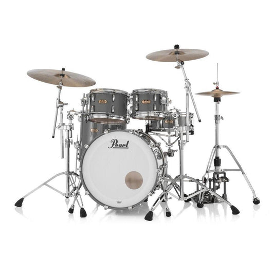Pearl Masters Maple Pure 4pc Drum Set w/22x16BD w/L-Bracket R2 Mounts Putty Gray