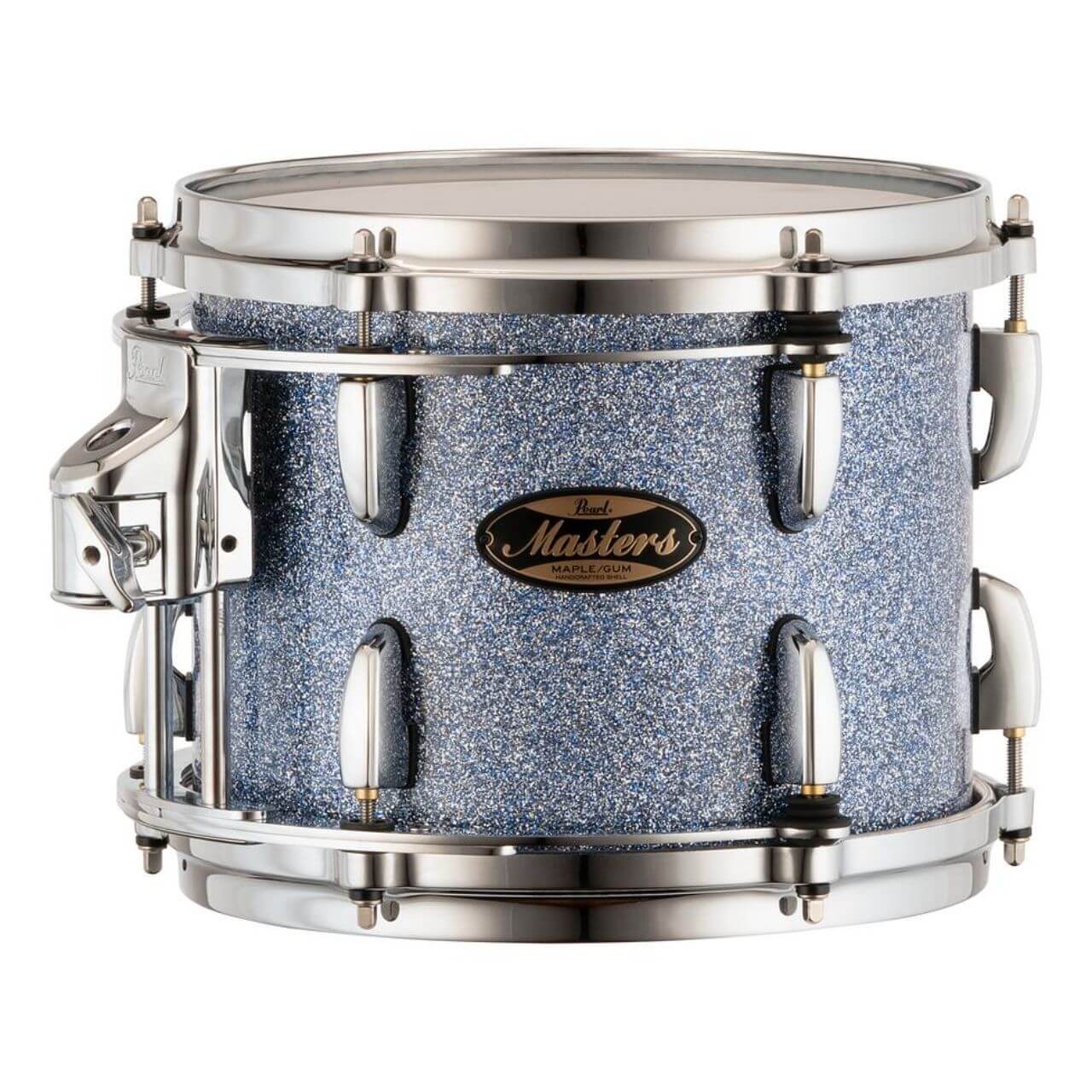 Pearl Masters Maple/Gum Tom 10x8 w/L-Bracket R2 Mount Crystal Rain