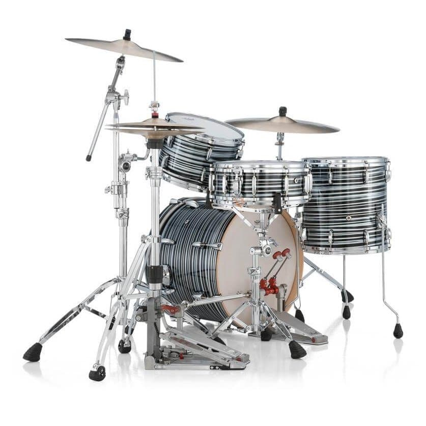 Pearl Masters Maple Pure 3pc Drum Set 20/12/14 w/L-Bracket R2 Mounts Black Oyster Swirl