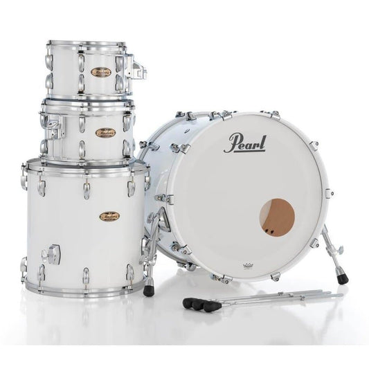 Pearl Masters Maple Pure 4pc Drum Set w/22x16BD w/L-Bracket R2 Mounts Arctic White