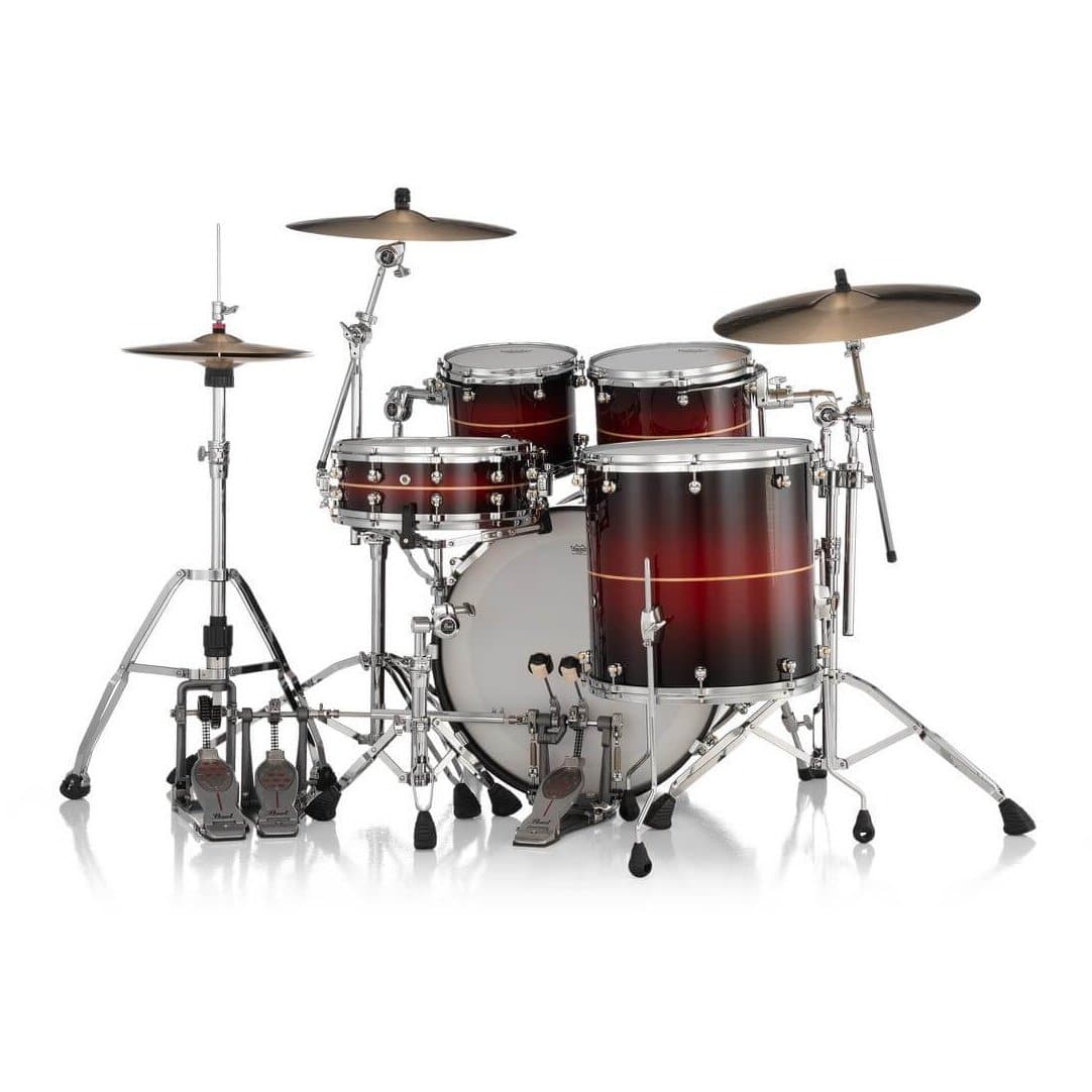 Pearl Reference One 4pc Drum Set w/22x18BD w/Standard R2 Mounts Red Burst Stripe