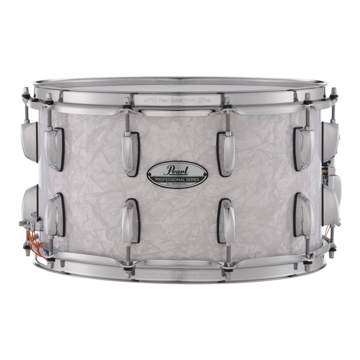 Pearl Professional Maple Snare Drum 14x8 White Marine Pearl