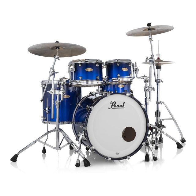 Pearl Reference One 4pc Drum Set w/22x18BD w/L-Bracket R2 Mounts Kobalt Blue Fade Metallic