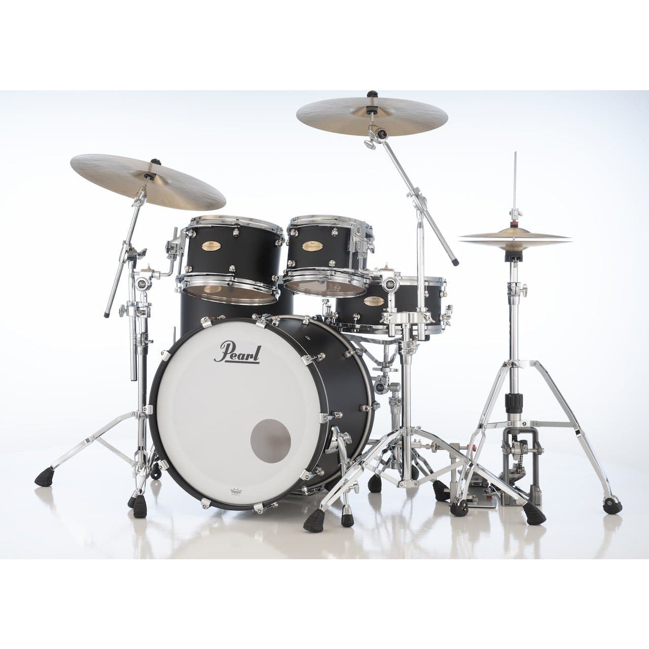 Pearl Reference One 4pc Drum Set w/22x16BD w/L-Bracket R2 Mounts Matte Black