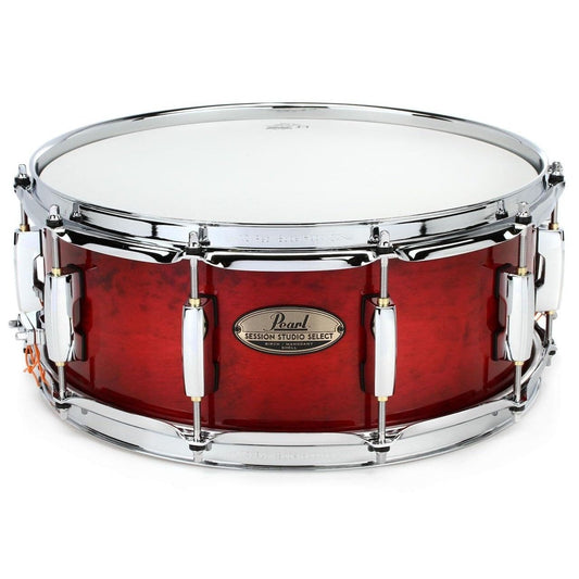 Pearl Session Studio Select 14x5.5 Snare Drum - Antique Crimson Burst