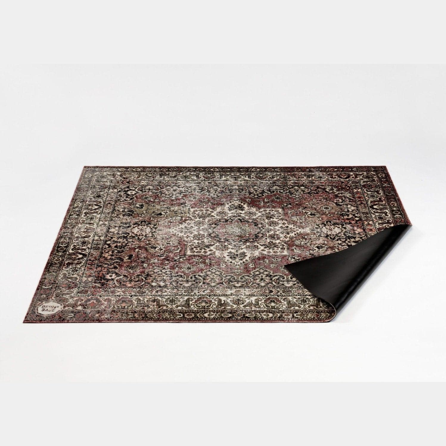 DRUMnBASE Vintage Persian Style Drum Rug 6' x 5.25' Classic Worn