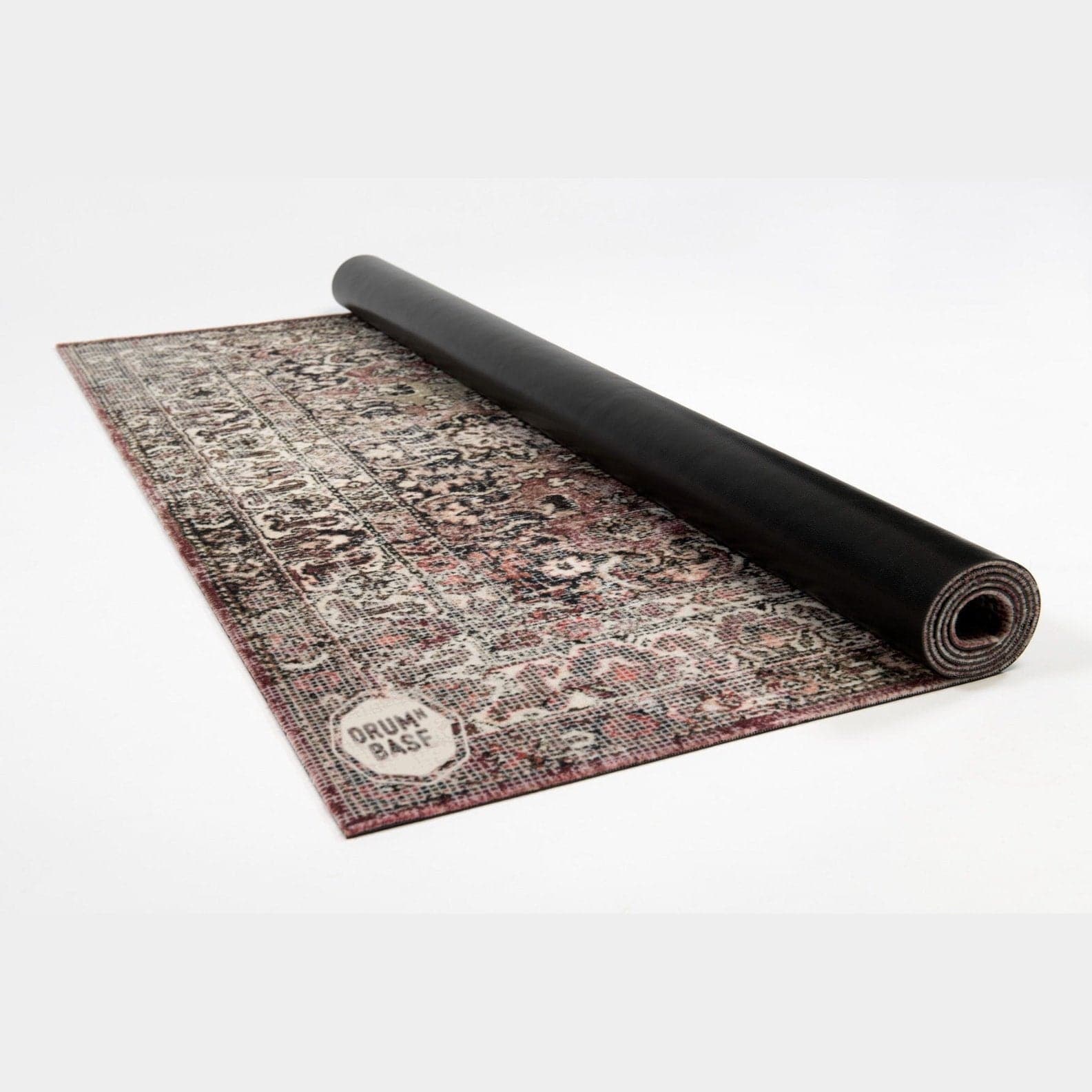 DRUMnBASE Vintage Persian Style Drum Rug 6' x 5.25' Classic Worn