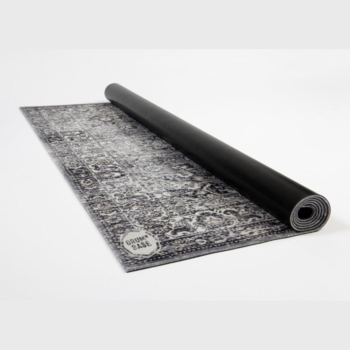 DRUMnBASE Vintage Persian Style Drum Rug 6' x 5.25' Grey