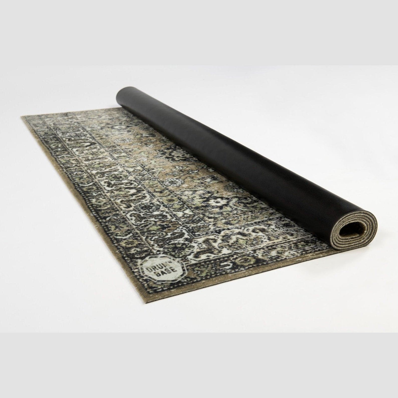 DRUMnBASE Vintage Persian Style Drum Rug 6' x 5.25' Green