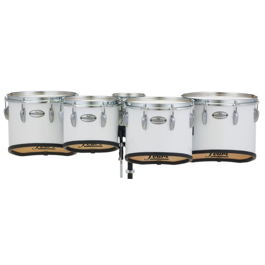 Pearl 6+10+12+13+14 Championship Maple Marching Tom Set - Pure White