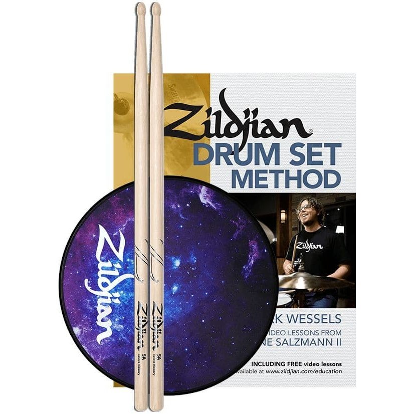 Zildjian Drum Set Method Book with Zildjian Sticks and Pad