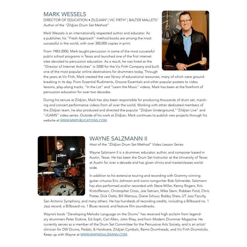 Zildjian Drum Set Method Book with Zildjian Sticks and Pad