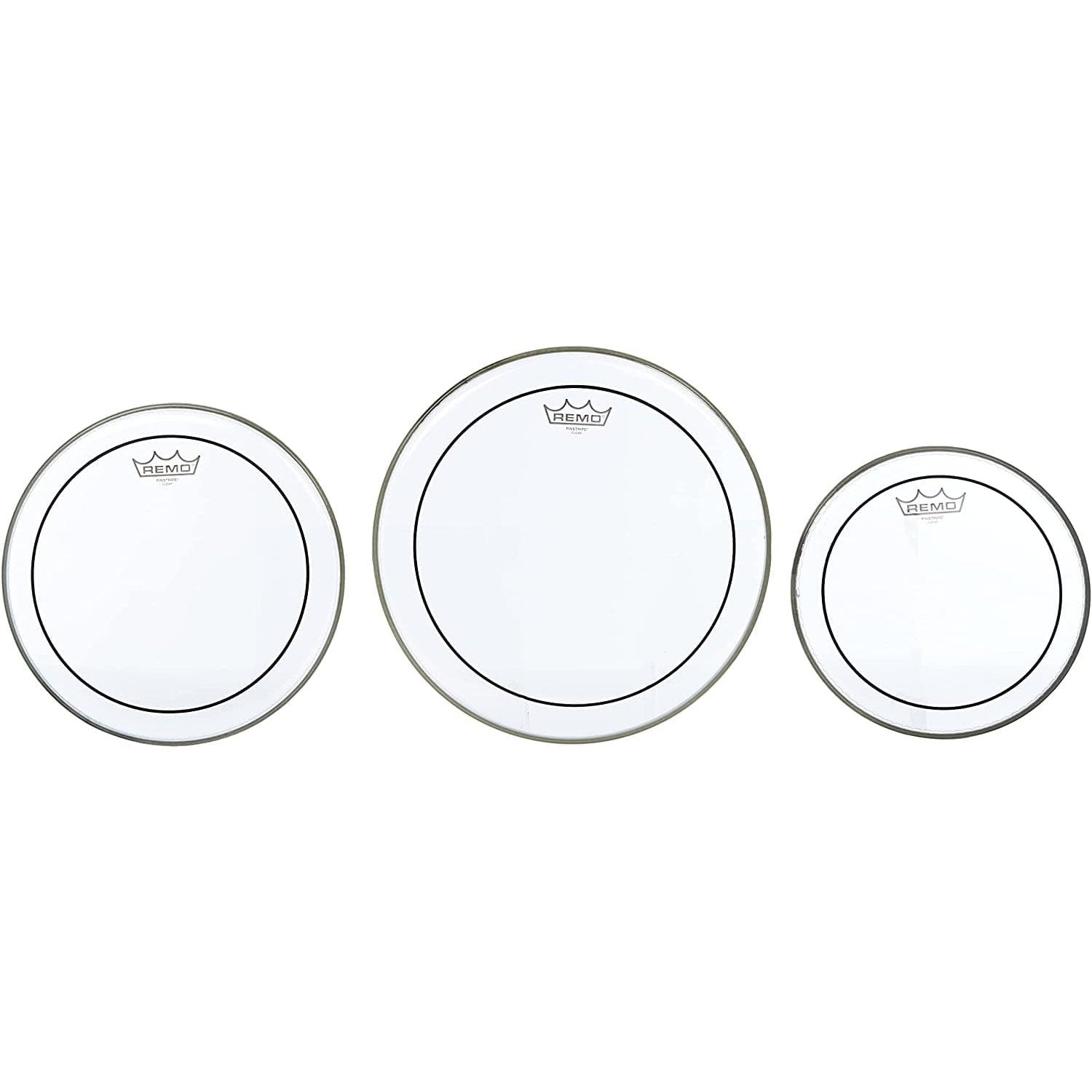 Remo Pinstripe Clear Drum Head Pack 10/12/14