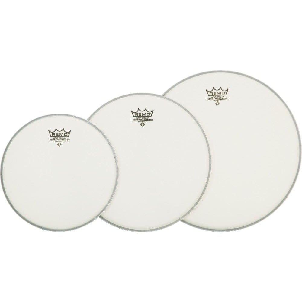 Remo Ambassador Coated Tom Pack - 10,12,14