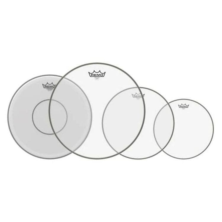 Remo Emperor Clear Drum Head Pack 10/12/16 w/FREE 14" Coated P77
