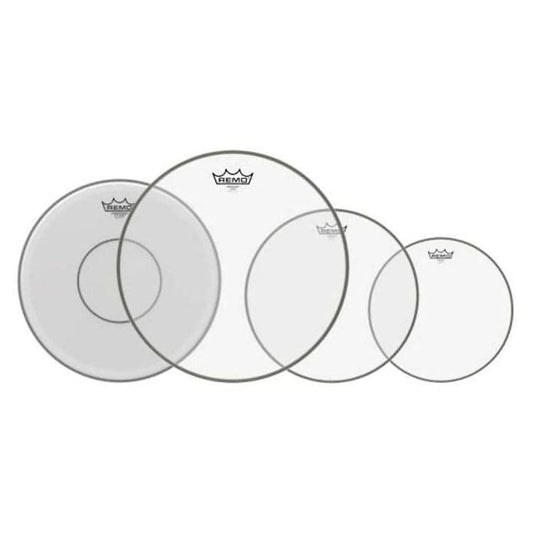 Remo Emperor Clear Drum Head Pack 10/12/16 w/FREE 14" Coated P77