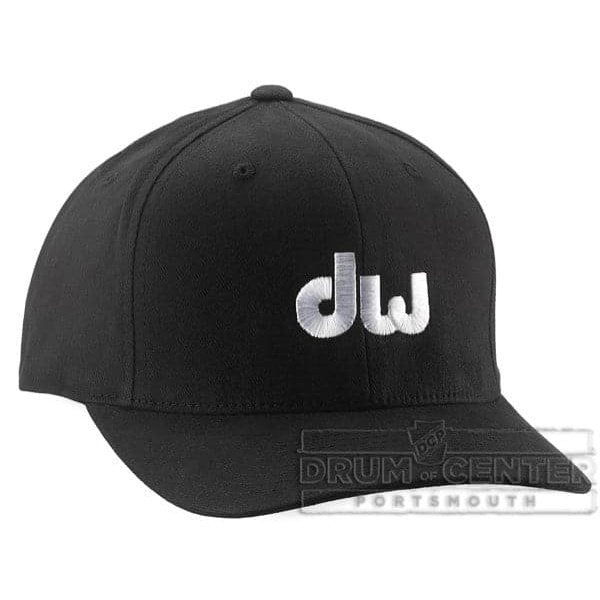DW Drumwear : Black Flex Fit Hat W/Embroidered White Dw Logo- S/M