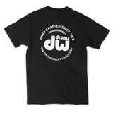 DW Black Heavy Cotton Short Sleeve Tee With Corporate Logo-M
