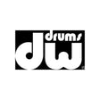 DW Sticker/DW Bass Drum Logo - White