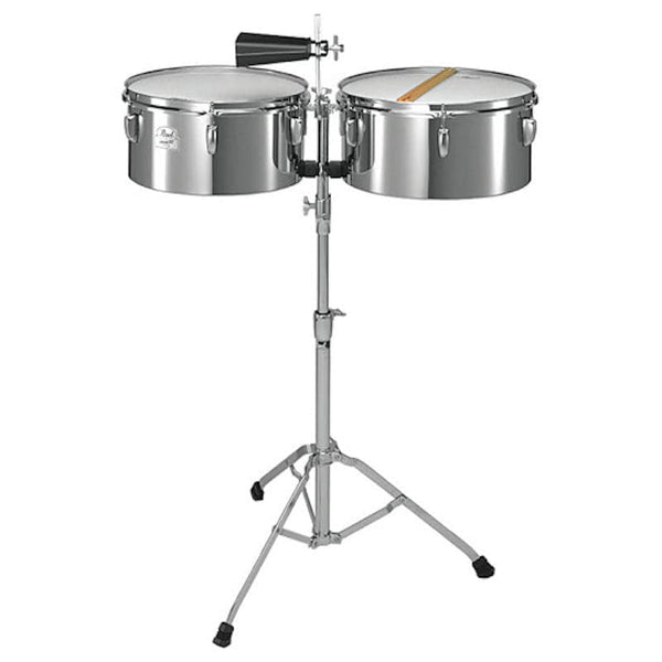 Pearl Primero 13/14 Steel Timbales w/Stand, Stick – Drum Center Of ...