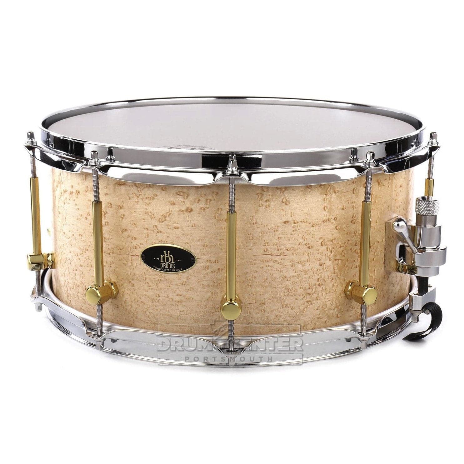 RBH Prestige Solid Birdseye Maple Snare Drum 14x6.5 w/Brass Lugs + FREE Case