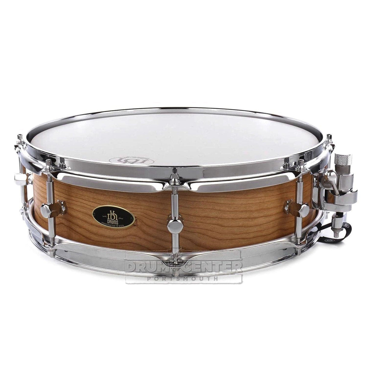 RBH Prestige Solid Cherry Snare Drum 14x4 w/Walnut Rings + FREE Case
